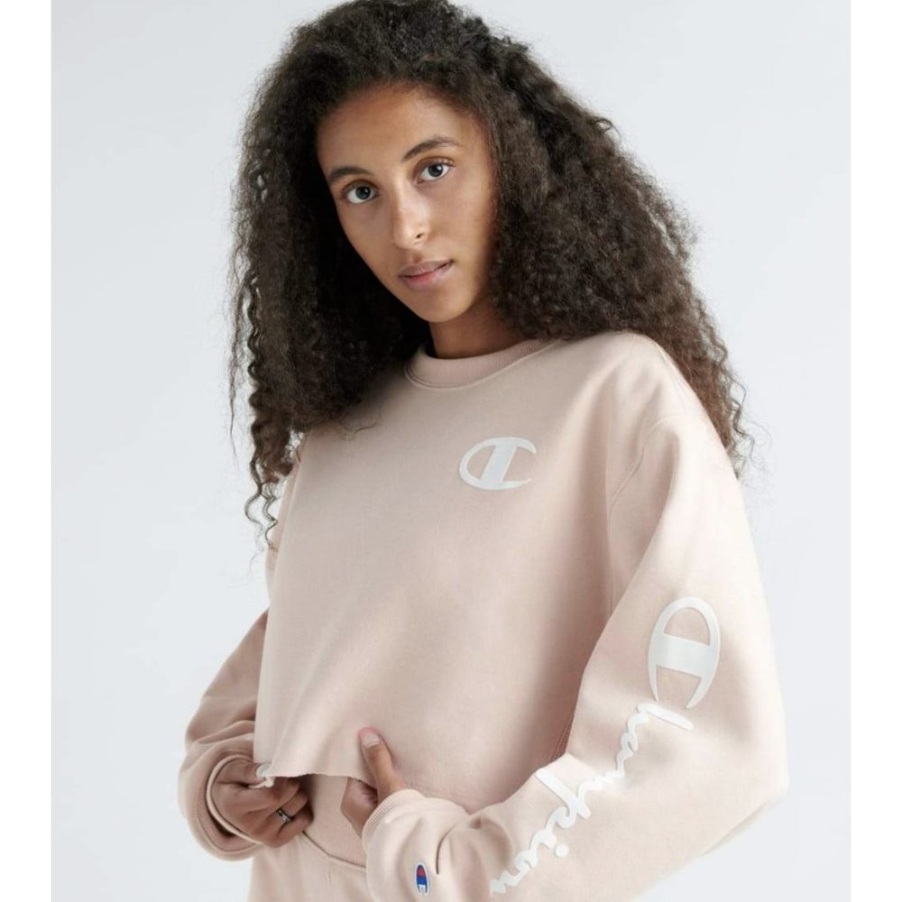 NEW Champion Sweatshirt Crop Cut Off Reverse Weave
